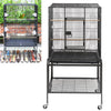 Large Metal Rolling Bird Cage With Stand Parrot Budgie Canary Cockatiel Aviary