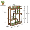 4 Tier Sturdy Wooden Plant Stand Indoor Outdoor Creative Plant Shelf Holder Rack
