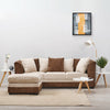 3 Seater Chenille Fabric Sofa Armchair Couch with Footstool Option Living Room