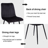 Set of 2 Velvet Dining Chairs Soft Padded Seat Metal Legs Modern Office Kitchen