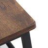 3-Tier Industrial Side End Table Shelves Nightstand Storage Bedroom Unit