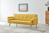 Modern Sofa bed Brand New Fabric 3 Seater Padded Sofabed Suite With 2 Cushions (Mustard)