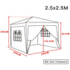 2.5x2.5m Pop Up Gazebo Marquee Outdoor Garden Party Tent Canopy 4 Side Panels