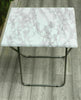 Large Stunning MARBLE Effect Folding TV Side Table Laptop Tray Dinner Tea Desk