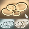 Modern Square/Ring LED Ceiling Light Kitchen Living Room Pendant Lamp Chandelier