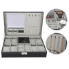 8Slot Leather Watch Storage Case Jewelry Display Box Holder Organizer +Mirror