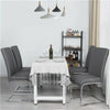 2pcs Chrome Dining Chairs Faux Leather Padded Seat w/Metal Leg Kitchen/Home/Cafe