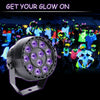 Black 12 LED UV Light DMX Stage Par Lighting Disco Bar DJ Light Show Spotlight