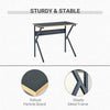 Kids Metal Small Computer Desk Space Saving Gaming PC Laptop Writing Table Study