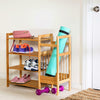 4 Tier Bamboo Shoe Rack Organiser Wooden Storage Shelves Stand Shelf Unit