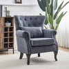 Upholstered Velvet Queen Anne High Wing Back Fireside Armchair Lounge Sofa Chair