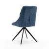 LUNA MODERN FABRIC DINING CHAIR PADDED SEAT w ARMS METAL LEG KITCHEN SET 6