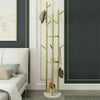 Tall Coat Rack Hat Clothes Stand Hanger Garment Hook Tree Metal Organizer Gold