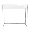 Small White High Gloss Console Table with Drawer - Tiffany TIFF047A
