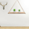 1/2X Wooden Hanging Rope Shelf Wall Mounted Floating Shelf Storage Rustic