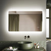 LED Bathroom Mirror with Shaver Socket Clock Demister Touch Sensor 1000 x 600mm