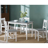 4 Colors Solid Pine Wood Dining table and 2/4 chairs Set Home Kitchen Furniture
