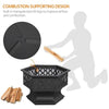 61cm Outdoor Fire Pit for Garden/Backyard BBQ/Camping Bonfire Patio Heater Blcak