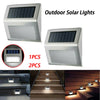 2x Super Bright Solar Powered Led Door Fence Wall Lights Outdoor Garden Lighting