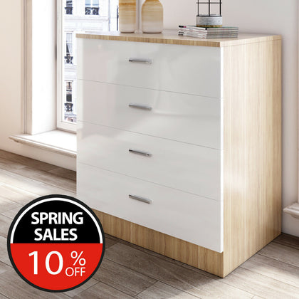 Modern Bedroom Bedside Table Cabinet Chest of Drawers Nightstand High Gloss Set