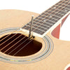 40" Natural Beginner Practice Spruce Front Cutaway Folk Acoustic Guitar w/ Bag