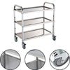3 Tier Stainless Steel Trolley Cart Hotel Restaurant Serving Catering Train UK