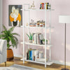 4-Tier Ladder Shelf Bookcase Bookshelf Plant Flower Stand Storage Metal Frame