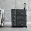 Dark Grey Fabric Cabinet 7 Drawers Bedside Table Standing Storage Unit  Gift