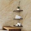 Rustic Hanging Swing Corner Shelves Solid Wood Rope Ladder Floating Shelf Unit