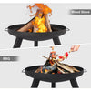 Outdoor Steel Fire Pit Large Round Bowl BBQ Patio Garden Camping Heater