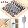 13 Pc Wood Drill Bit Set Spade Flat Hex Shank Bits 150mm Length 6-25mm Woodworks