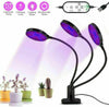 3 Head 45W LED Grow Light Growing Veg Flower Indoor Clip-on Plant Lamp UK Plug-