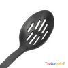 Solid Slotted Spoon Nylon Black Non Stick Cooking Serving Kitchen Heat Resistant