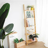 5 Tier Ladder Wall Shelf Bookcase Shelving Unit Wood Storage/Display Stand Home