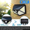 4X 100LED Solar Power PIR Motion Sensor Wall Lights Outdoor Garden Security Lamp
