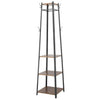 Sturdy 71'' Vintage Metal Coat Rack Shelves Clothes Garments Storage Stand w/ Ho