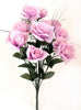 12 Heads Stems Artificial silk Flowers openRose Bunch Wedding Home Grave Outdoor