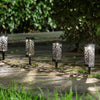 Solar Powered Garden Post Lights Waterproof LED Outdoor Yard Path Lighting UK