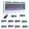 Electric Fireplace Realistic Led Frame Fire Heater 60inch Wall Mounted/Insert