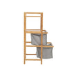 4 Tier Corner Shelf Bamboo Storage Rack Linen Drawer Unit Bookshelf Bath Shelves