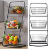 3 Tier Metal Kitchen Fruit Vegetables Basket Magazine Newpaper File Holder Stand