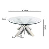 Round Silver Glass Coffee Table - Jade Boutique JAD016