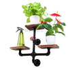 Vintage Industrial Pipe&Wood Shelf Rack Wooden Book Bar Wall Mounted Shelves MU#
