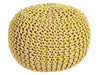 100% Cotton Two-Tone Double Knitted Braided Pouffe Stool Cushion, In 5 Colours