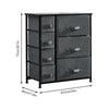 Dark Grey Fabric Cabinet 7 Drawers Bedside Table Standing Storage Unit  Gift