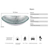 Bathroom Countertop Basin Sink Tempered Glass Wash Bowl Set w/ Tap Pop-up Waste