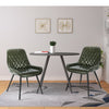 2x Dining Chairs Living Room Chairs with leather+metal Counter Chairs Bar Stools