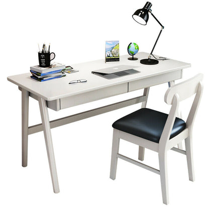 Modern Computer Desk Writing Study Table Office With 2 Drawers Dressing Table UK