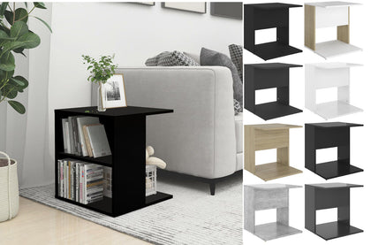 Side Table Coffee Chipboard Living Room Easy Assemble Square Clean Compartments