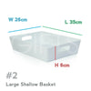 Wham Studio Baskets Plastic Storage Organiser Office Home Bathroom Kitchen Boxes